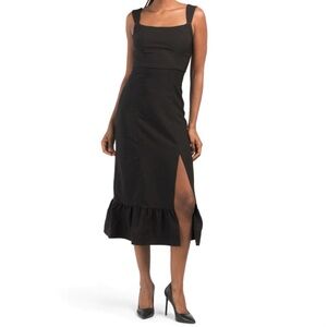 Laundry By Shelli Segal Black Midi Dress